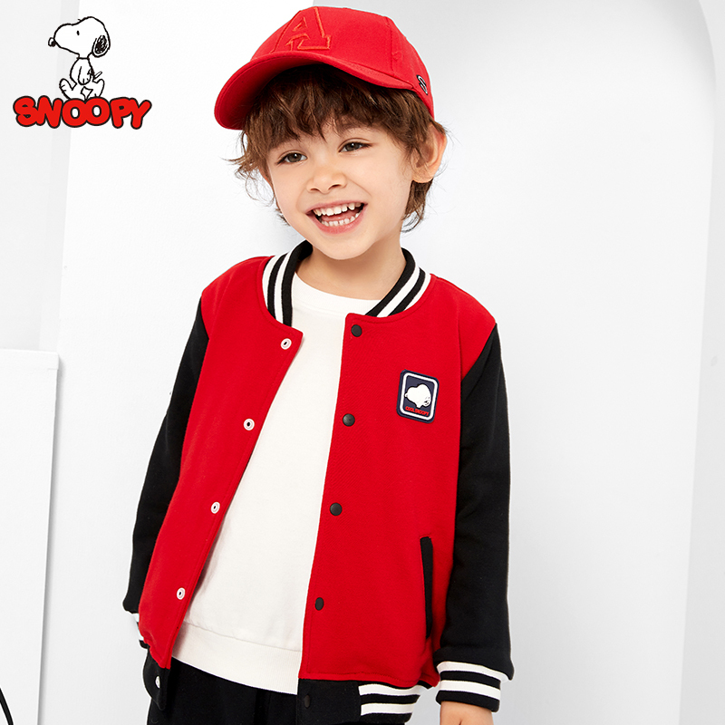 史努比SNOOPY童装儿童外套男童棒球服外套宝宝春秋上衣