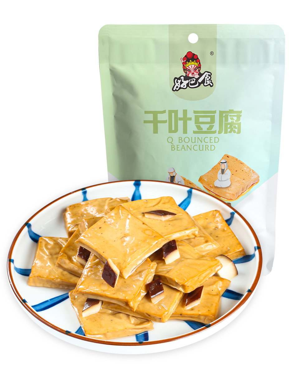 好巴食 豆腐干 四川风味休闲零食 Q豆干香菇味200g高清大图