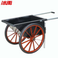 冰禹 BY-664 加厚手推车工地翻斗车150*80cm黑色中号2.0壁厚（实心轮） 一台