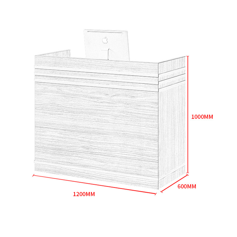绵冠MIANGUAN前台简约现代收银台柜台小型吧台超市服装收银台接待台高清大图
