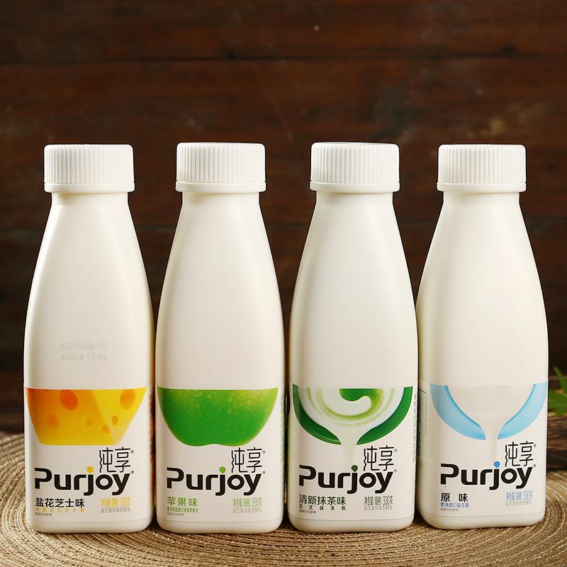 君乐宝纯享酸奶原味抹茶苹果盐花芝士味300g12瓶装整箱发酵乳参数