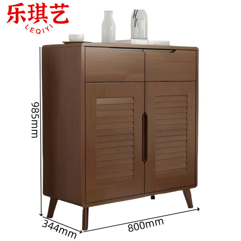 乐琪艺 实木鞋柜 80cm 个高清大图