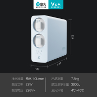 VIOMI/云米泉先小蓝调净水器600G厨下式家用母婴直饮净水机RO反渗透净水器自来水过滤器净水器