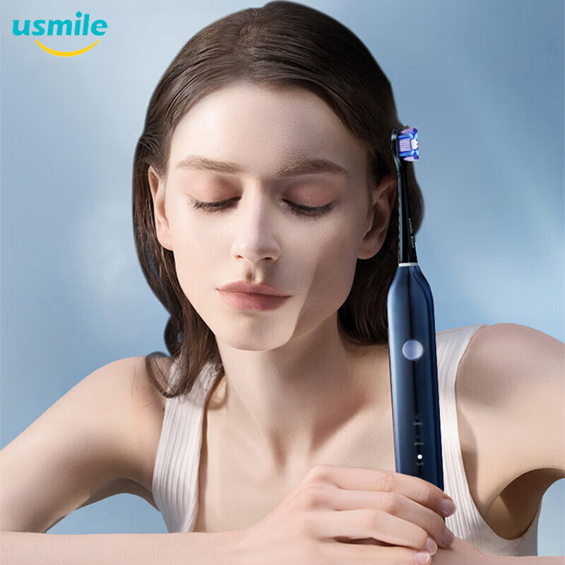 usmile电动牙刷男女通用巴氏刷牙法45°声波充电式专业牙刷Y4S(Y4升级款) 大师系列 蓝魅星云高清大图