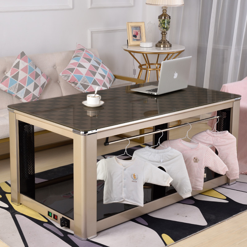 火焰山电暖桌茶几烤火炉取暖桌长方形取暖炉家用四面取暖