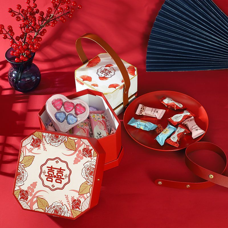结婚喜糖高档回礼创意伴手礼喜糖礼盒装中国风婚礼桌糖成品喜糖 八角