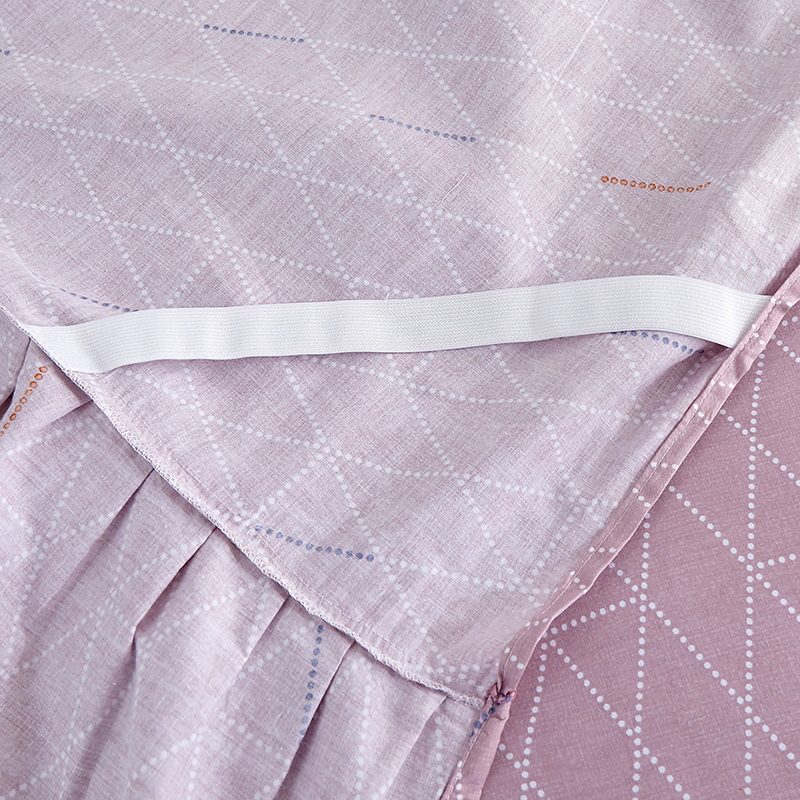 美帮汇全棉床罩床套防滑床裙式单件全棉保护防尘罩1.5米1.8m床单1三件套 花香情丝 180x200[床裙+2个枕套]高清大图