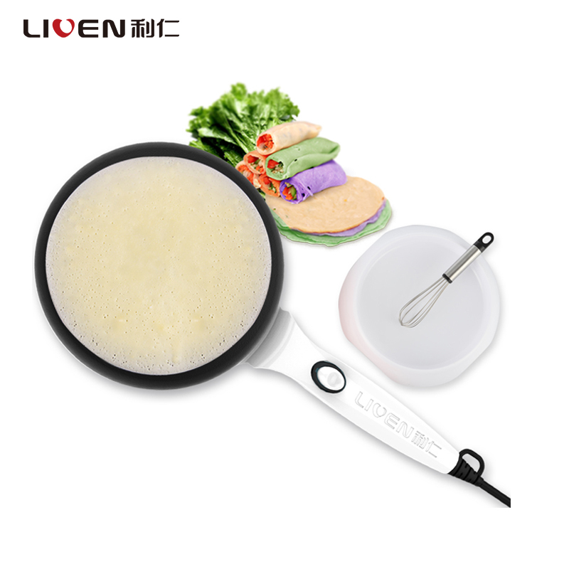 利仁(Liven)电饼铛BC-411B薄饼铛 千层蛋糕薄饼机 烤鸭饼薄饼铛 春饼机电饼铛 家用20cm烤盘