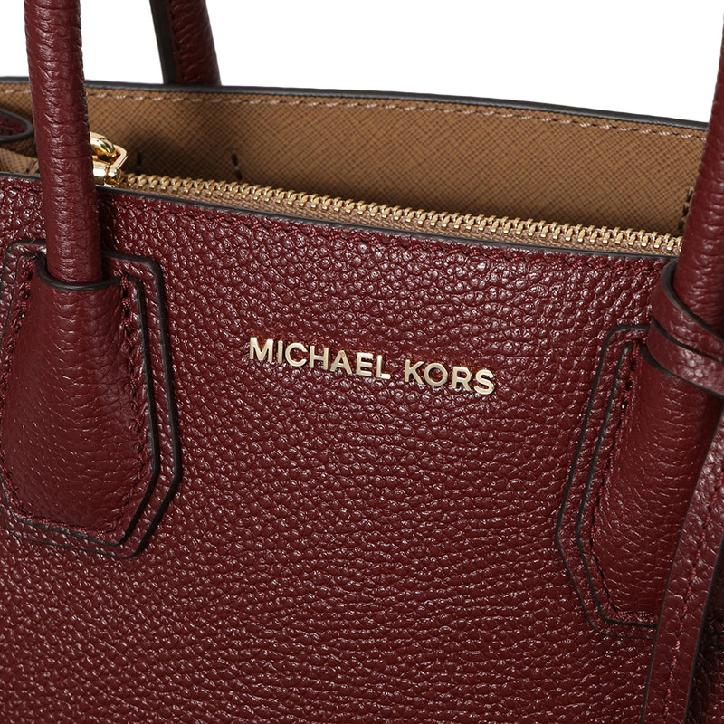 [直营]Michael Kors 迈克·科尔斯 女士血红色皮革单肩手提挎包单肩包 30F6GM9M2L-Oxblood