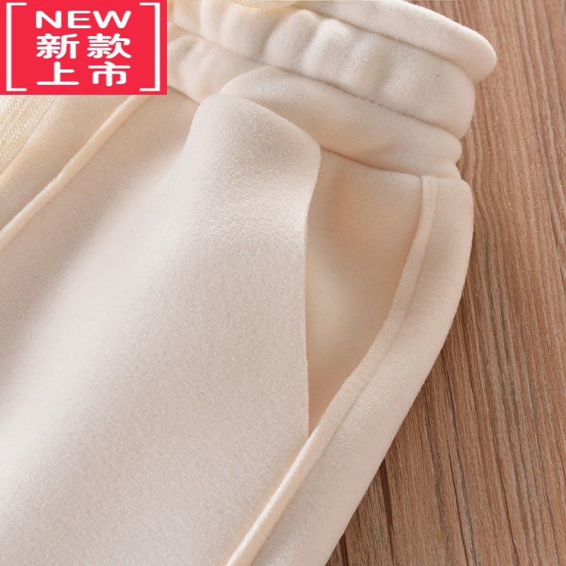 可莉允儿童秋冬季款加绒裤子防风裤保暖运动裤男女童中小童宽松时尚卫裤保暖裤图片