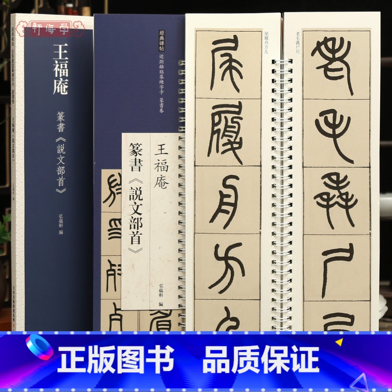 【正版】学海轩王福庵篆书说文部首近距离临摹练字卡篆书卷原色原帖繁体旁注篆书毛笔书法字帖临摹范本