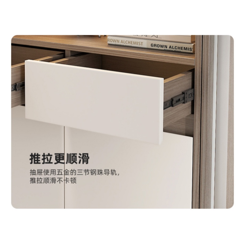 乐琪艺 玄关柜顶柜组合 120*35*240cm(含鞋柜)套高清大图