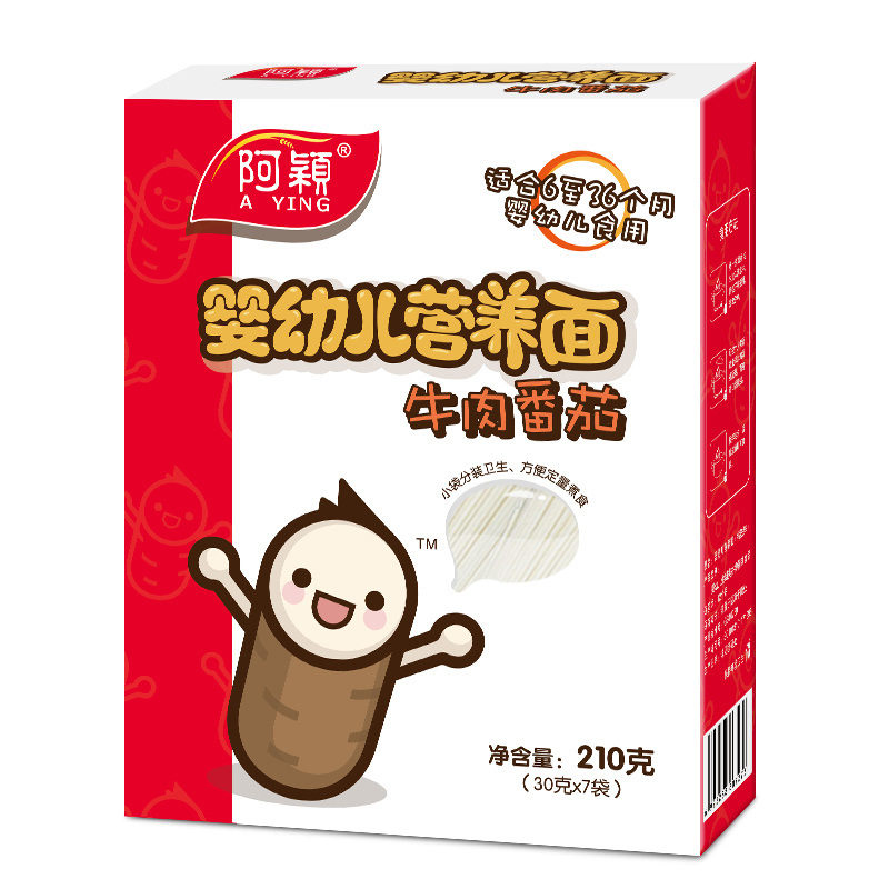 [苏宁自营]阿颖 婴幼儿牛肉番茄营养面条辅食210g/盒