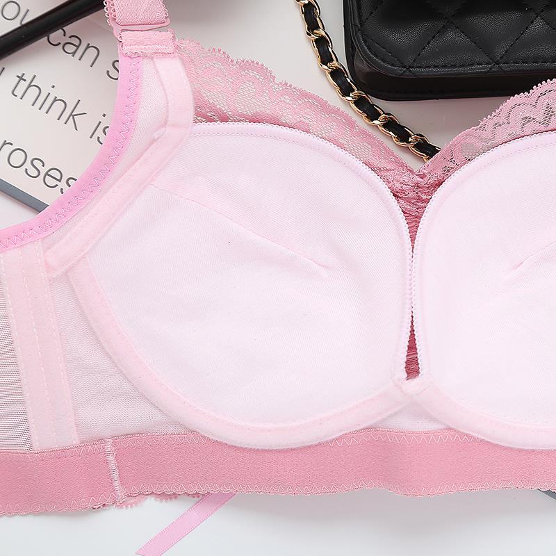 无钢圈抹胸式文胸聚拢防走光裹胸内衣拉绳调整型黑色34a75a