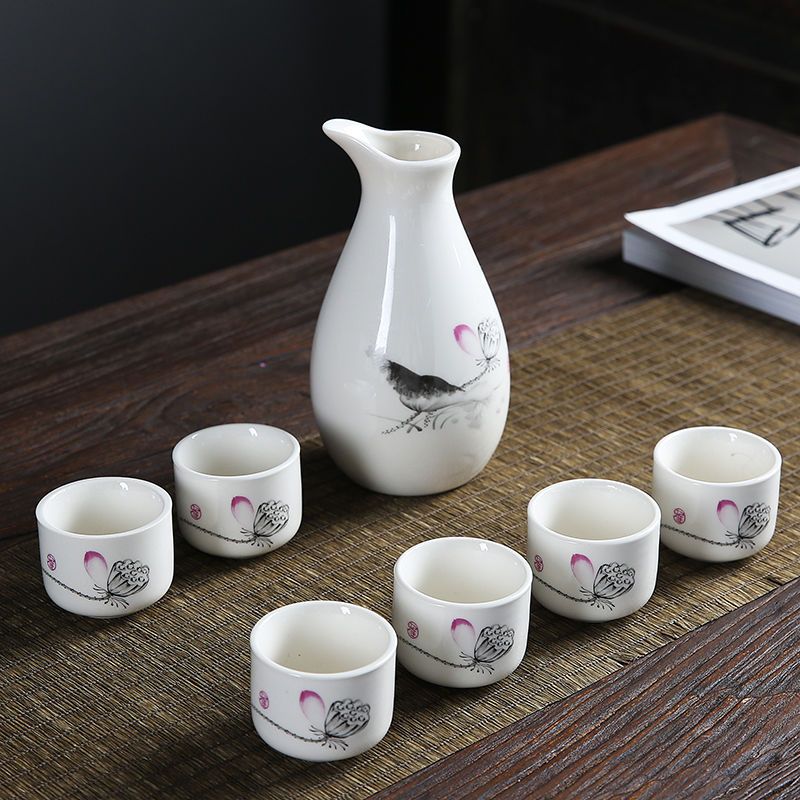 苏宁放心购家用陶瓷酒具套装日式白酒烈酒小酒蛊半斤装25毫升视频