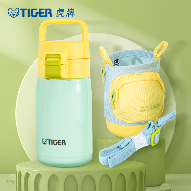 虎牌Tiger保温杯不锈钢真空保冷保热便携儿童水杯直饮杯MTT-B35C高清大图