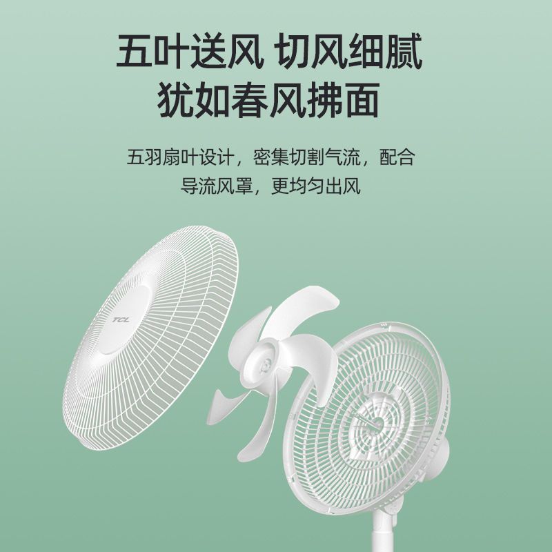 tcl电风扇家用摇头机械定时台式立式宿舍节能落地扇