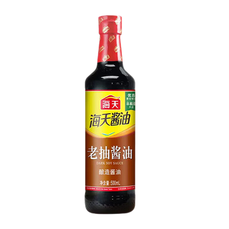 海天生抽酱油500ml+老抽酱油500ml+精制料酒800ml高清大图