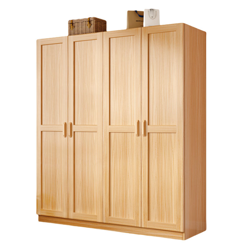 铭思达实木衣柜四门台高清大图