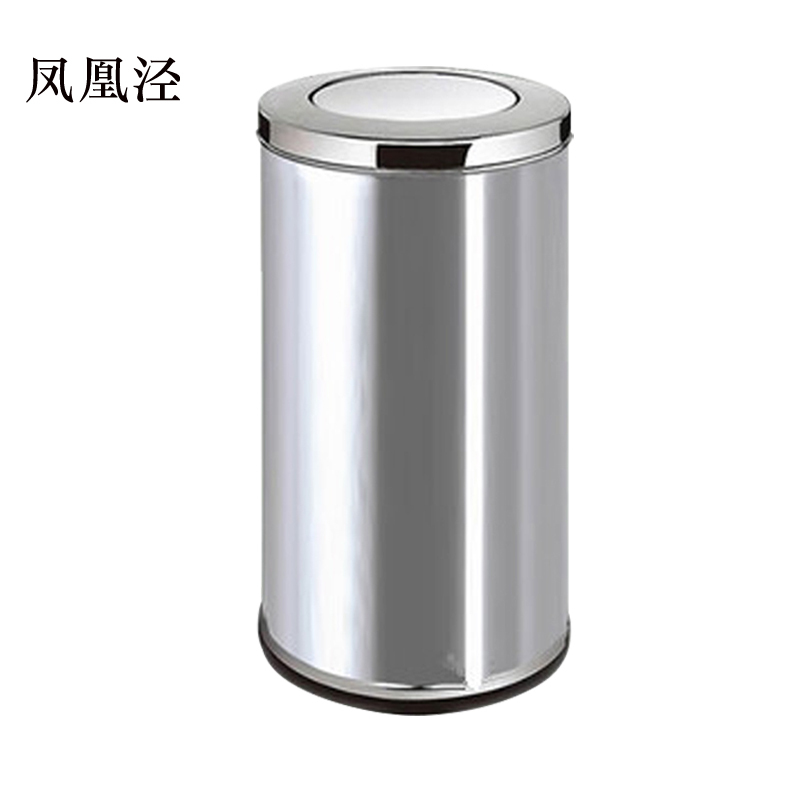 凤凰泾不锈钢垃圾桶烟蒂柱灭烟桶带烟灰缸室外电梯口立式中号港氏桶