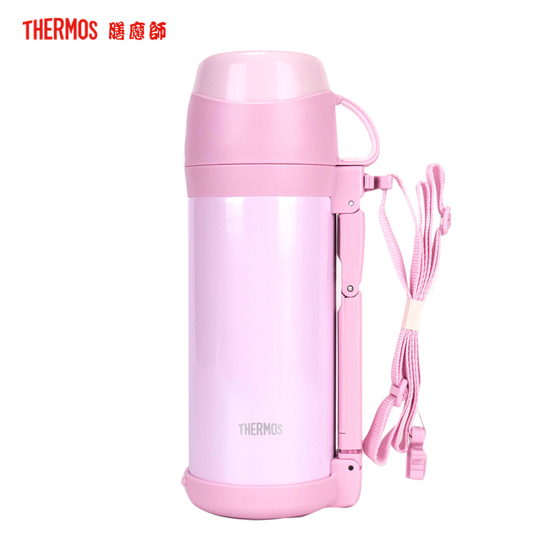 膳魔师(Thermos)高真空不锈钢保温杯瓶户外1L大容量 便携保温壶旅行水杯FFW-1000 旅行/家庭/通用