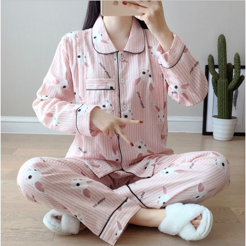 薄款纱双层纱布月子服韩版春秋产妇孕妇哺乳睡衣长袖喂奶夏季