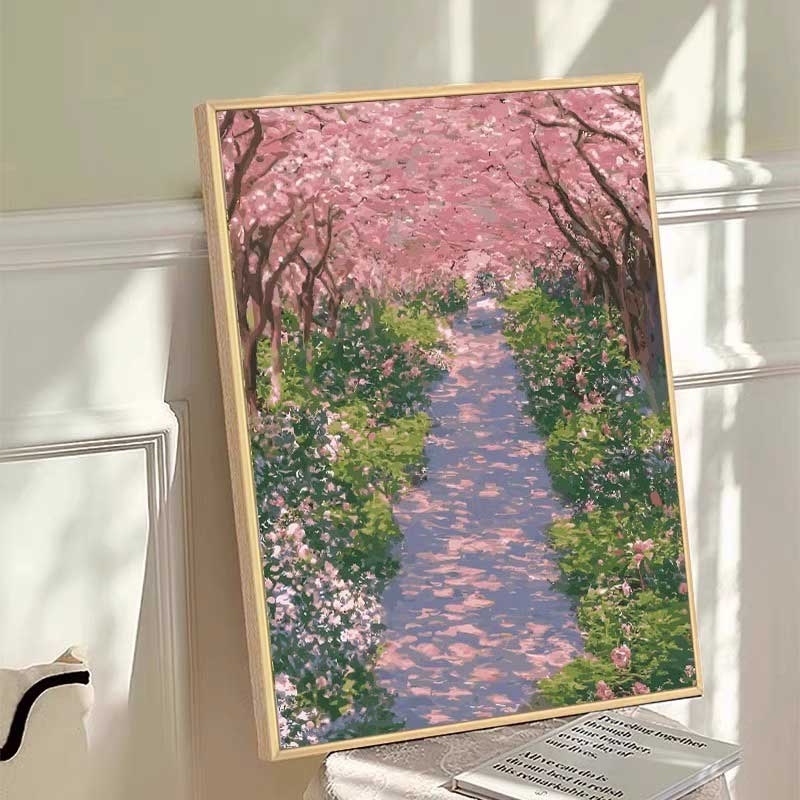 玟书 现代简约壁画 高清艺术微喷画+哑光质感+铝合金框 风景花卉装饰画40*60cm 竖版C款