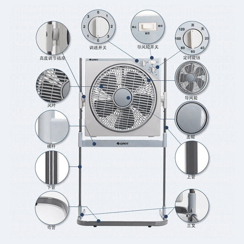 格力gree电风扇转页扇kysi30d机械五叶扇视频