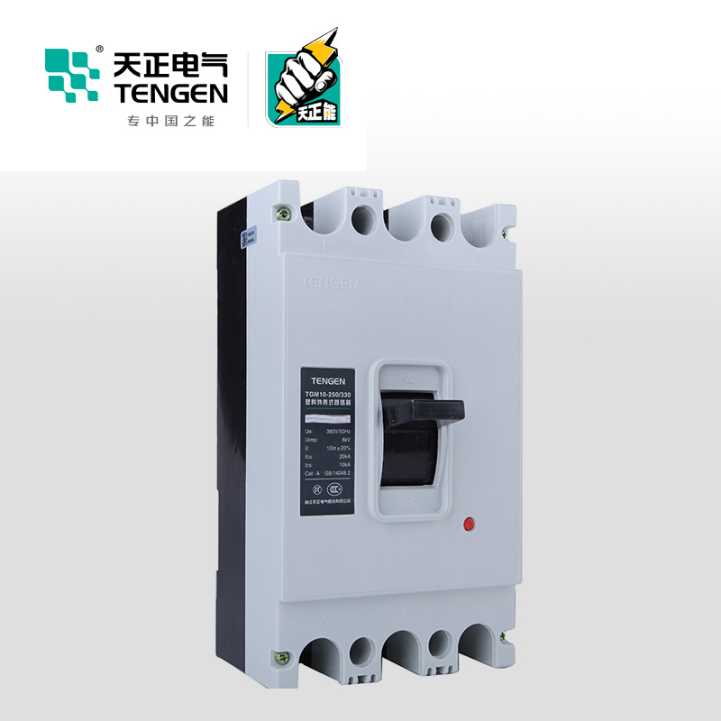 天正电气 TGM10-600 25KA 热磁式 400A 3P 手动 固定式 380V 01040080316塑壳断路器