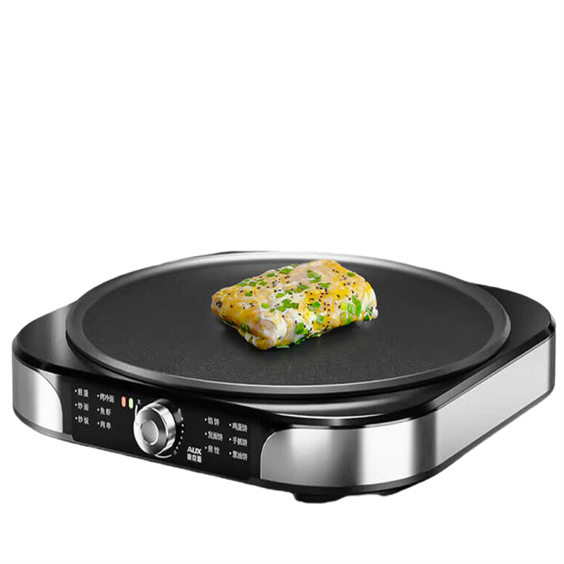 奥克斯(AUX)AKP-40A10-BC电饼铛商用不粘煎饼锅烙饼锅40CM大口径/不锈钢机身(单位:台)黑色