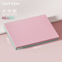 yottoy平衡垫健腹轮跪垫加厚健身瑜伽平板支撑腹肌轮垫子哑铃卧推健身垫 加大加厚 平衡垫QT23PH01-大号-粉青双拼