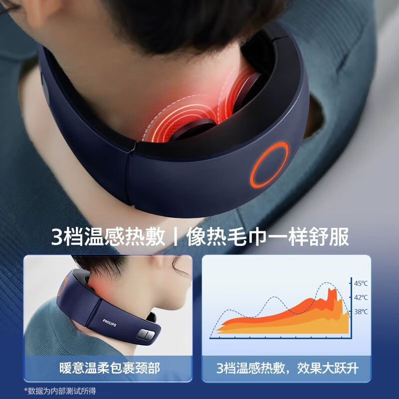 飞利浦(PHILIPS)颈椎按摩器肩颈男士护颈仪揉捏颈部按摩仪PPM3301N高清大图
