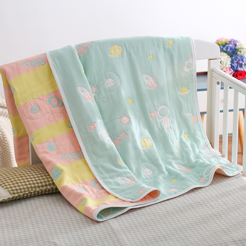 恋名媛婴儿小毛毯夏凉被子新生儿浴巾棉纱布宝宝毛巾被包被盖毯幼儿园