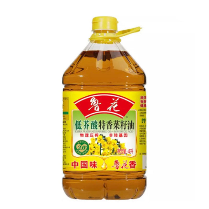 鲁花 低芥酸特香菜籽油4L食用油菜油 非转基因 物理压榨
