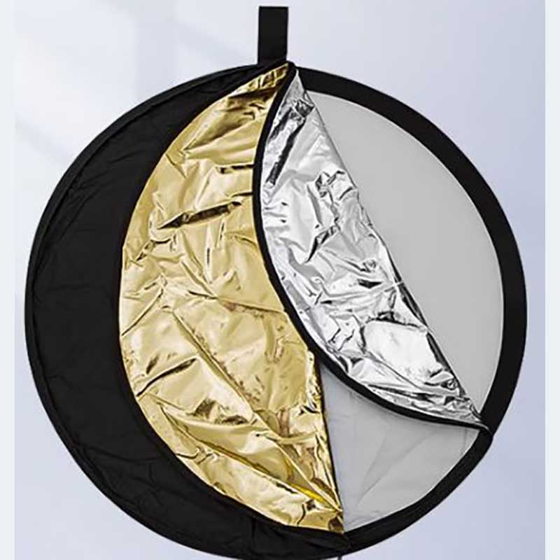 五合一反光板【80cm】神牛金银黑白透明柔光板户外拍照摄影棚附件官方标配