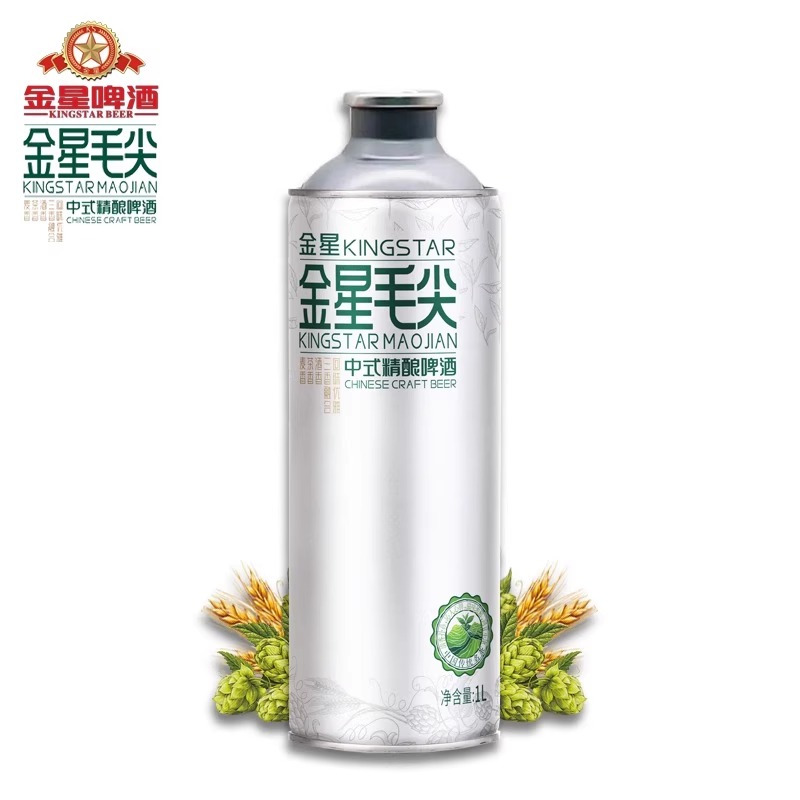 金星茶啤1L大瓶装茉莉花茶龙井绿茶中式精酿网红同款国潮聚会饮品正品