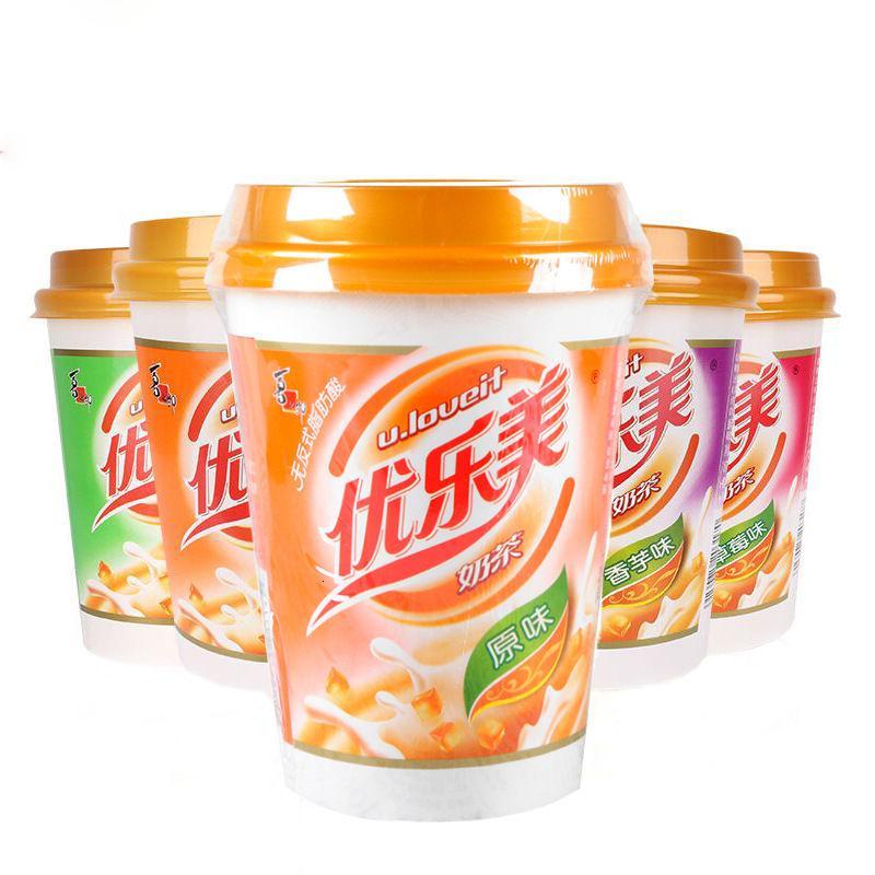 日期新鲜优乐美奶茶杯装80g30杯奶茶奶茶咖啡香芋莓味原味奶茶