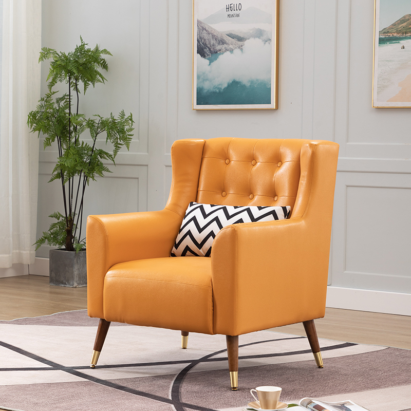 寻木匠皮艺单人沙发现代欧式沙发酒店书房老虎椅沙发时尚简约小户型