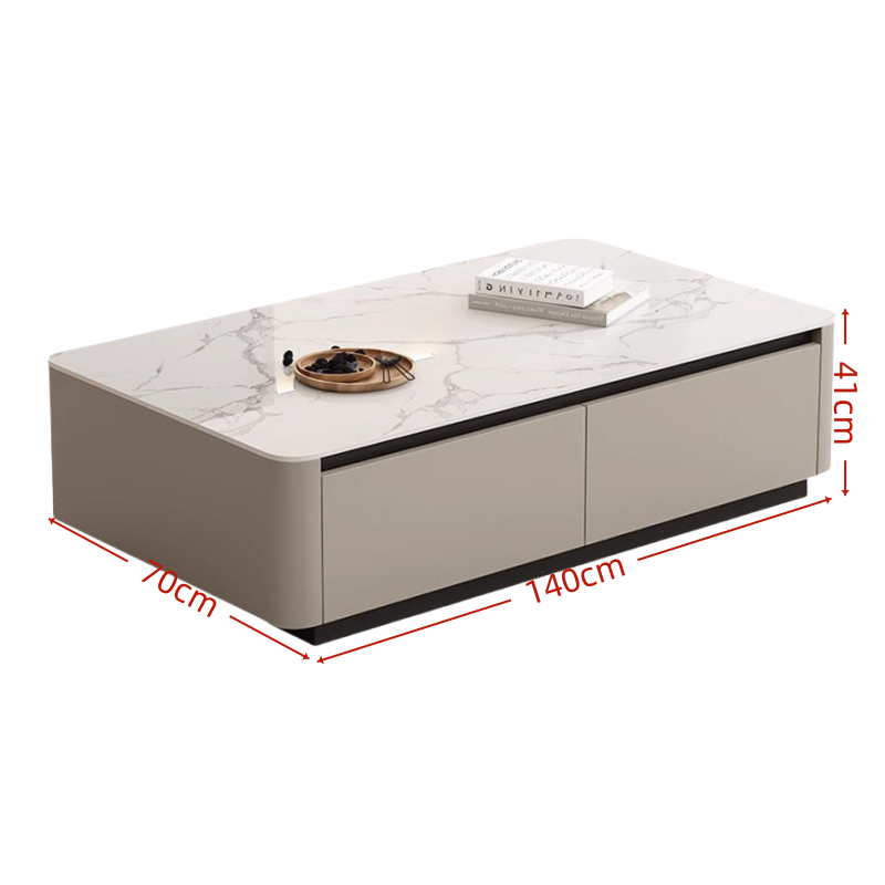 芙首泰岩板茶几1400*700*410mm张高清大图