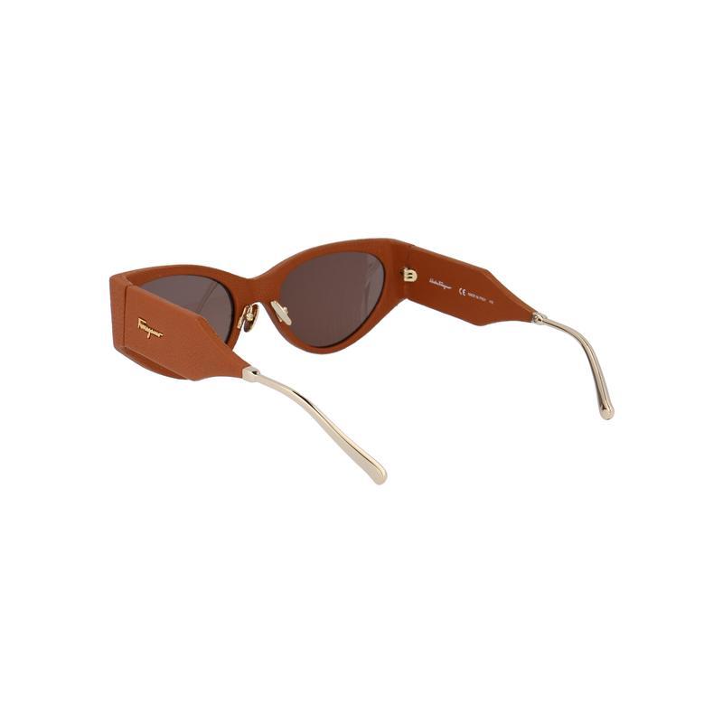 FERRAGAMO真皮材质女士复古风格百搭太阳镜 sunglasses