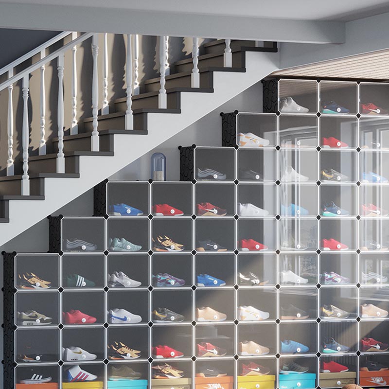 鞋盒收纳盒时光旧巷透明鞋架透明鞋盒防氧化球鞋墙抗氧化球鞋墙展示柜