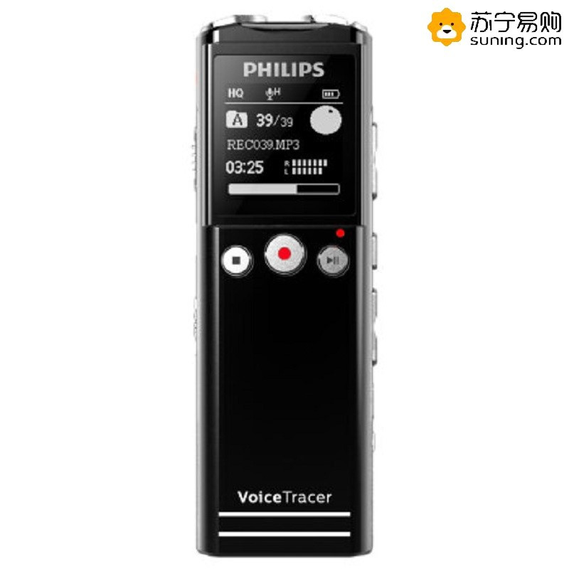飞利浦(PHILIPS)VTR6200 8G 黑色 TF卡扩展FM收音声控 会议采访 30米远距离无线录音笔