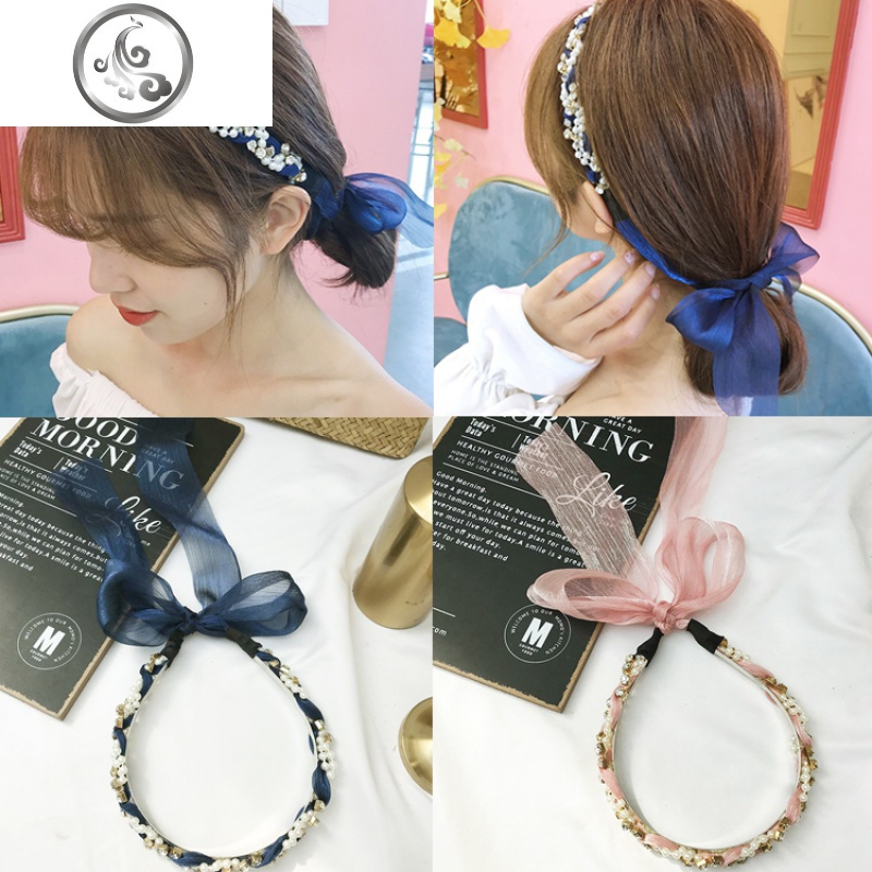 发带绑发韩国发带女网红简约头饰丝带头箍网红仙发卡编发jimi