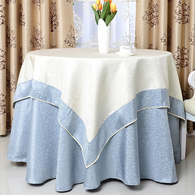 定做酒店圆桌桌布饭店桌布布艺大圆形西餐会所咖啡厅包房台布