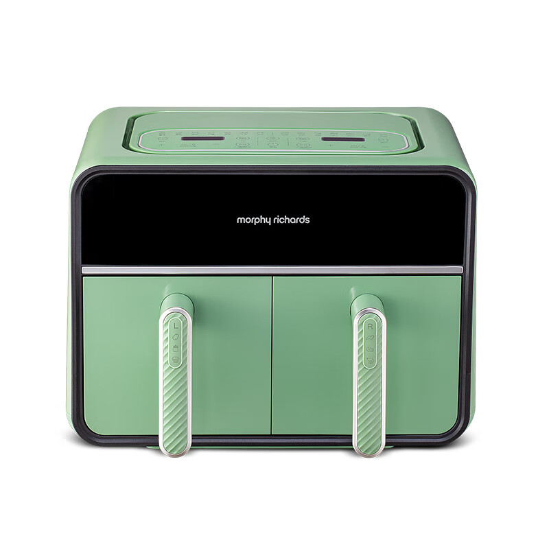 摩飞电器(MORPHY RICHARDS)空气炸锅 家用8L大容量可视双炸篮多功能空气炸烤箱 MR8100薄荷绿