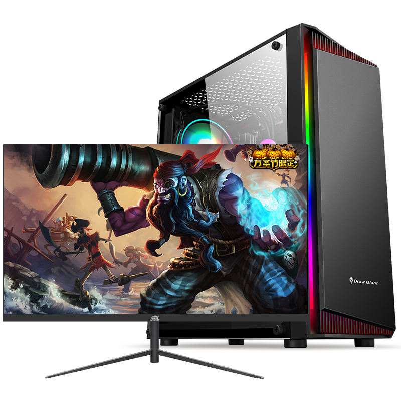 铭能 i9级12核2673V3/RTX3060/5700XT/32G内存/1T固态 台式电脑 台式机 电脑主机 组装电脑 家用办公电脑商务娱乐学生游戏电脑台式组装机+27英寸全套高清大图