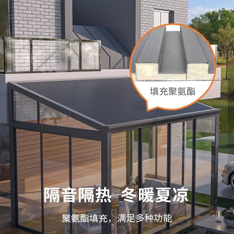 劲脉 铝合金长城瓦雨棚 JM-018 平方米高清大图