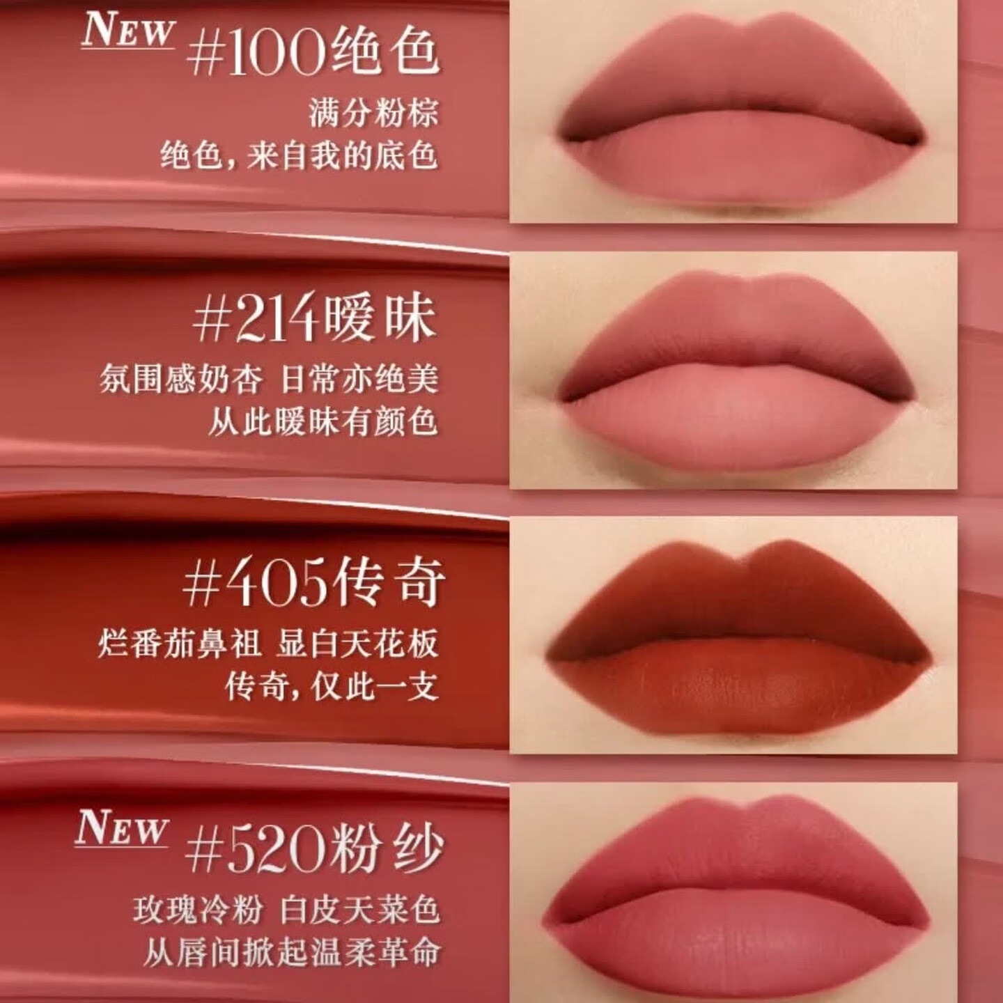 阿玛尼(ARMANI)新品大师红管唇釉银管水光唇膏唇釉权利口红保湿显白送女友 [新色]102冷杏茶高清大图