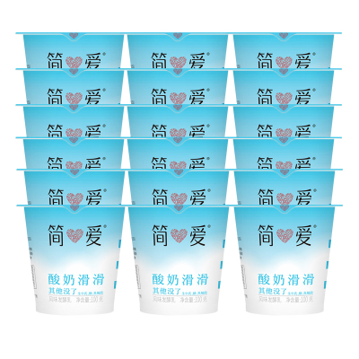 简爱酸奶滑滑原味100g*18杯