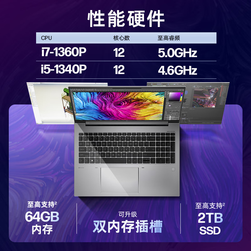 惠普(HP)战X 全新13代Evo 16英寸高端高性能商务办公学习轻薄本笔记本电脑 定制i7-1360P 16G内存 2TB SSD固态 OLED 2.8K 120Hz屏 深银灰